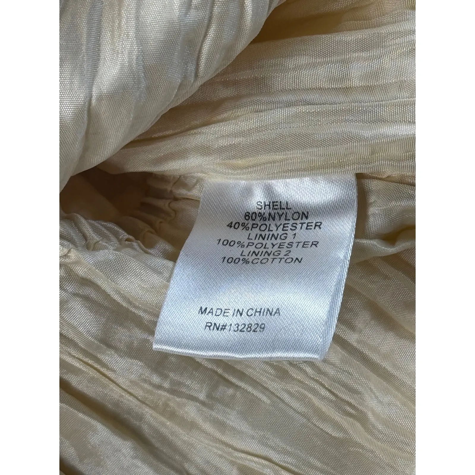 NBD Womens Cream Crinkle Wrap Tie Waist Long Sleeve Blouse Top Size S - Image 9