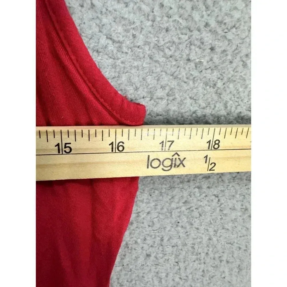 Olivia Rae midi sundress‎ womens small red sleeveless high waist blouson beach - Image 6