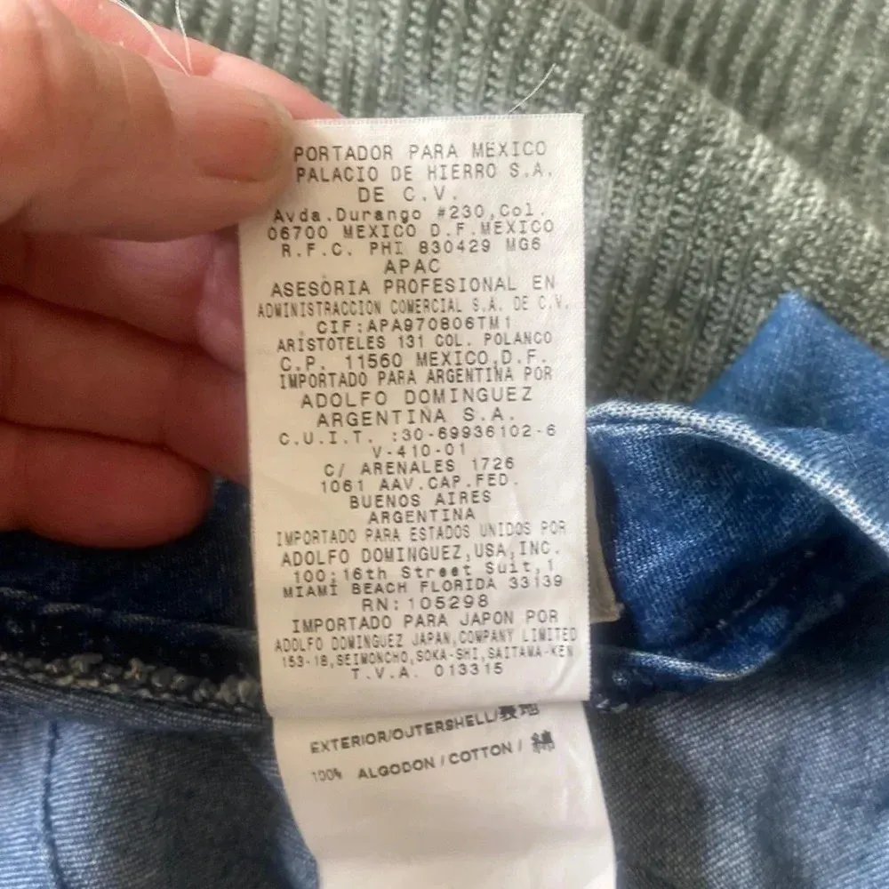 Designer skirt by Adolfo Dominguez denim print Gray - Image 10