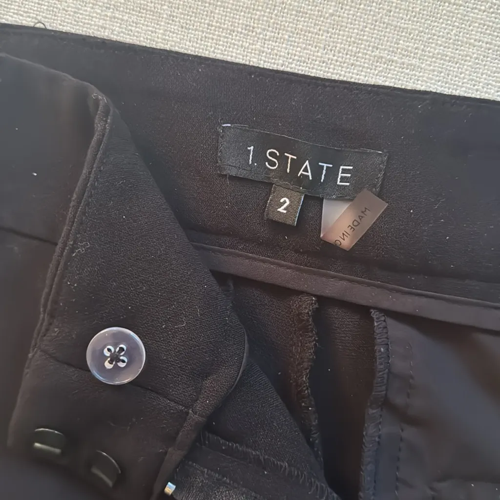 1. State black women’s trousers. Size 2. Black. Mint condition. - Image 3