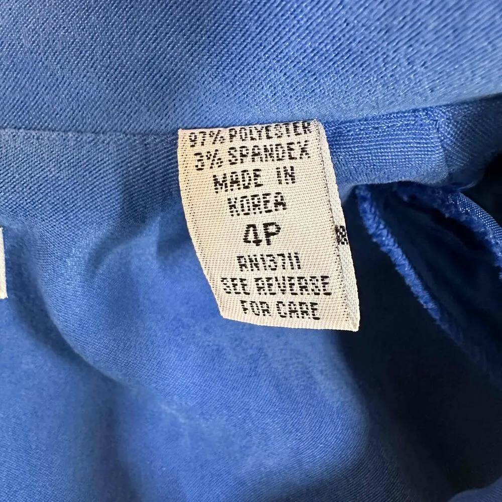 Lord & Taylor Blue Suede Silver Buttons Blazer Jacket Size 4P Petite - Image 8