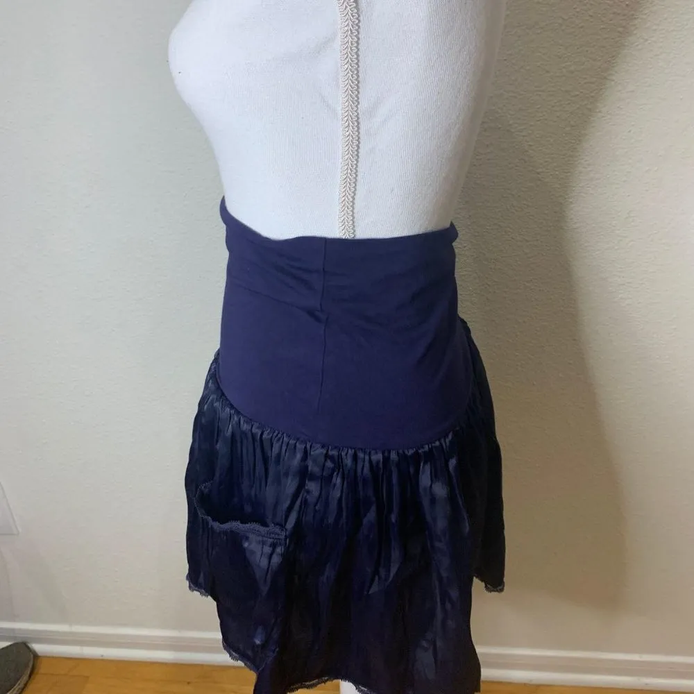 🦄  Charlotte Russe / Small / Navy Silk Skirt - Image 5