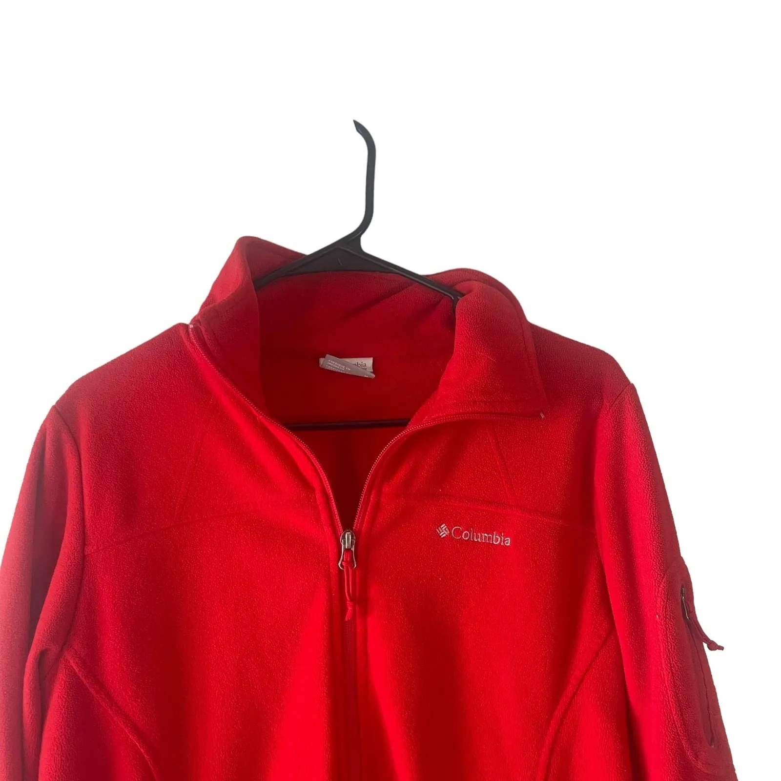 Columbia Women's Size Medium Red Full Zip Fleece‎ Sweater - Image 3