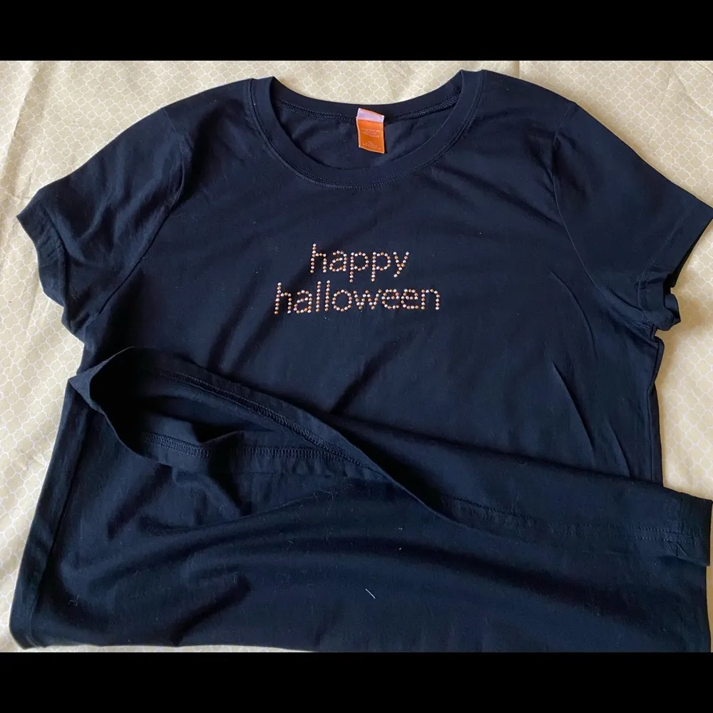 Women’s Black Sequined Halloween T - Image 2