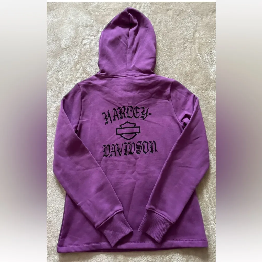 Harley-Davidson Women’s Pullover Hooded‎ Sweater Knit Purple Size Small NWT - Image 10