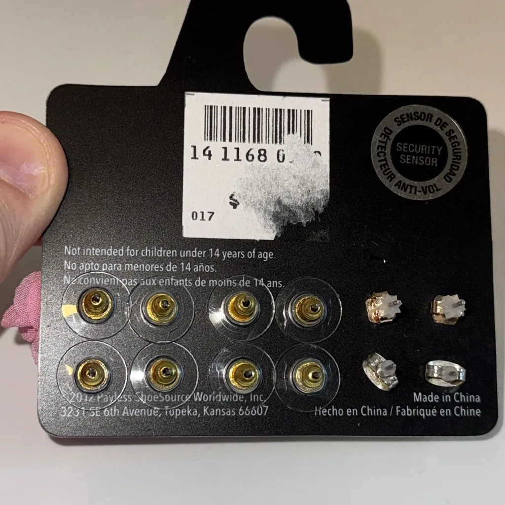 BRASH 6 Pairs Set of Pieced Stud Earrings Bow Heart “Love” Motif - Image 7