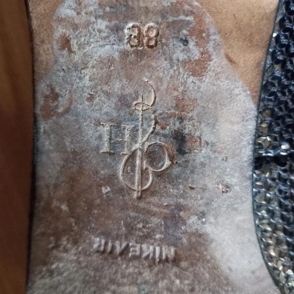 Cole Haan - Nike Air Collab 38 7 Gray Black Shimmer Snake Slip On Loafers Shoes - Image 2