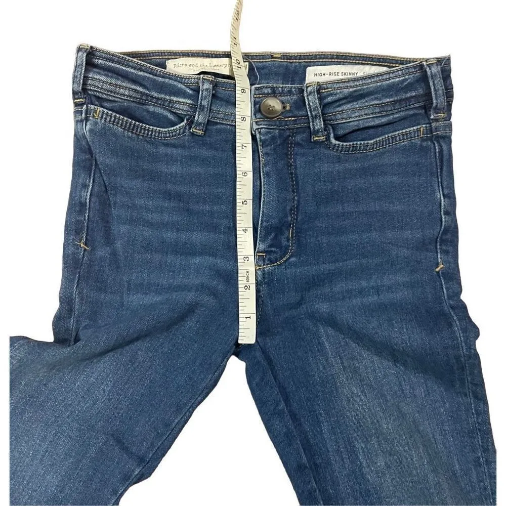 Pilcro by Anthropologie high-rise skinny jeans sz 25 womens - Image 6