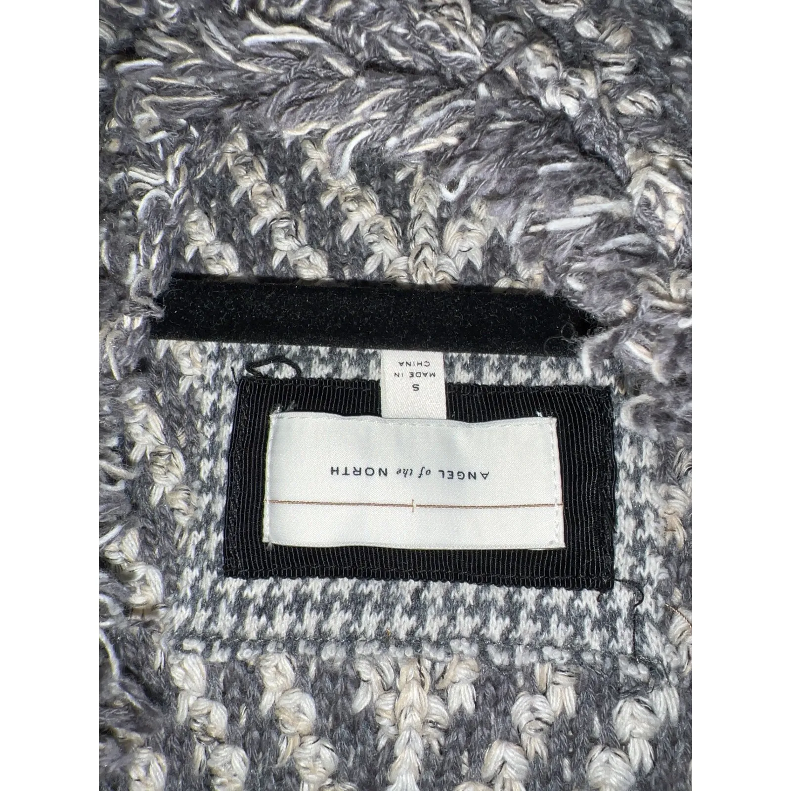 Anthropologie Angel of the North Tipperary Knit‎ Sweater Jacket Gray Small EUC - Image 7