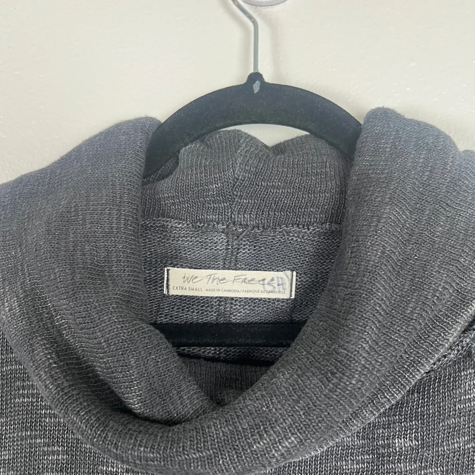 We The Free Women's‎ Timmy Turtleneck Sweater Gray Sz XS - Image 5