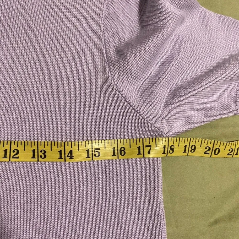 Alfred Dunner Women's Top Sweater Blouse Shirt PM Purple Chunky Cottage - Image 4