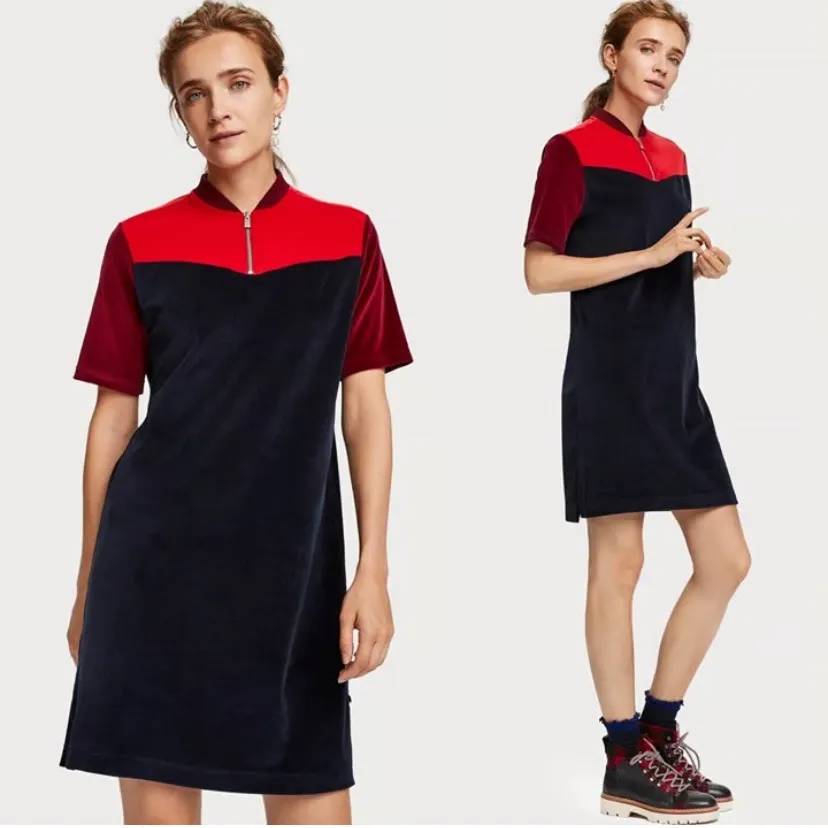 SCOTCH & SODA Maison Scotch Velvet Mini Dress Small - Image 2