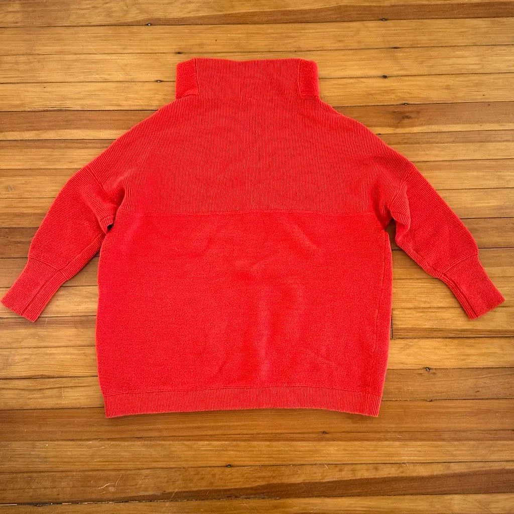 Free People Ottoman Slouchy Mockneck Tunic Sweater in Red Size S - Image 5
