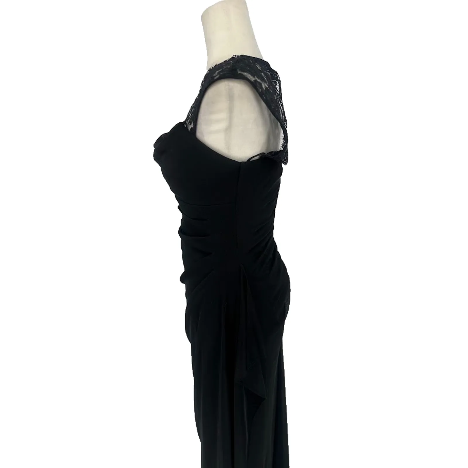 Scarlett Dark Romantic Witchy Whimsigoth Black Evening Formal Maxi Dress Size 6 - Image 4