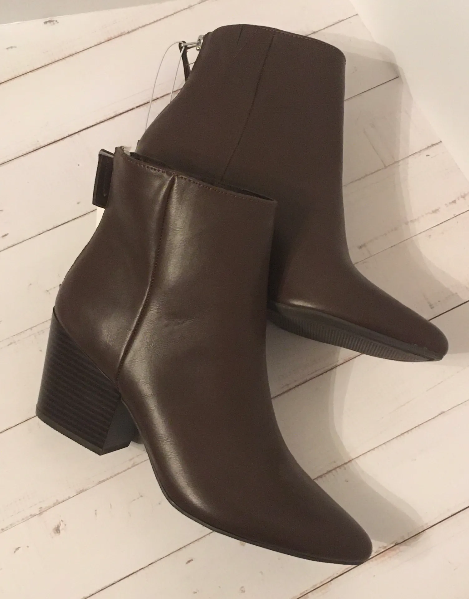 Women’s Ankle Boots, Size 9 Brown - Image 3