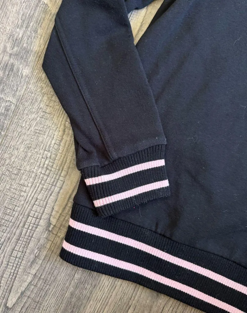 Fila Womens Terry Crewneck Sweatshirt-Black Candy Pink- Size Large - Image 5