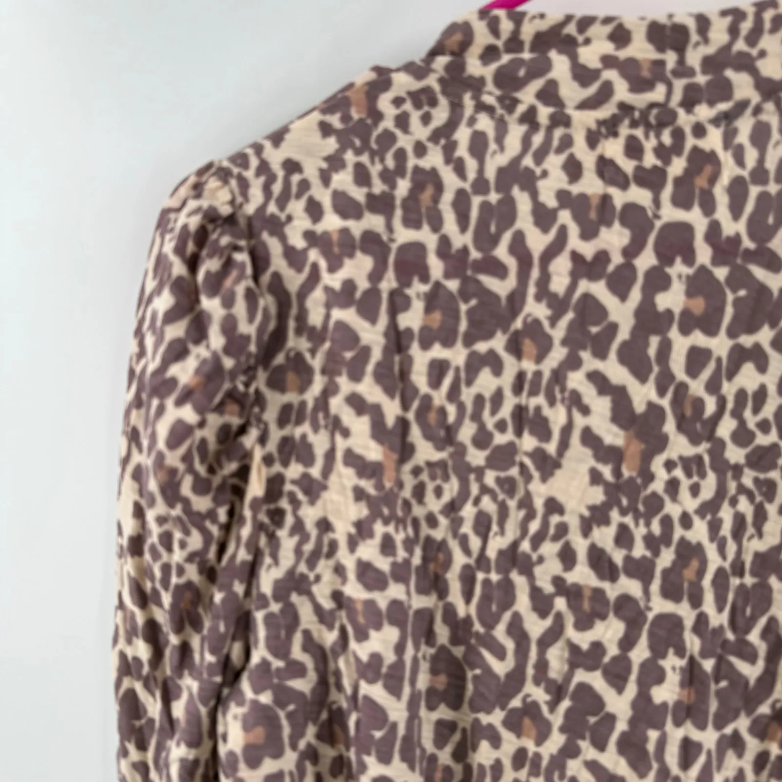 Nation LTD Evette Tee SZ Extra Small Tie Antique Leopard Pima Cotton Shirt Peru - Image 9