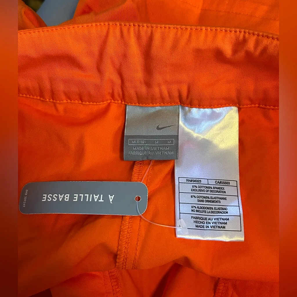 Nike Women's Vibrant Orange Cargo Shorts - Image 3