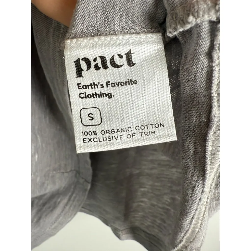 Pact Organic Cotton Scoop Neck Flutter Sleeve T-Shirt Heather Gray Size S - Image 5