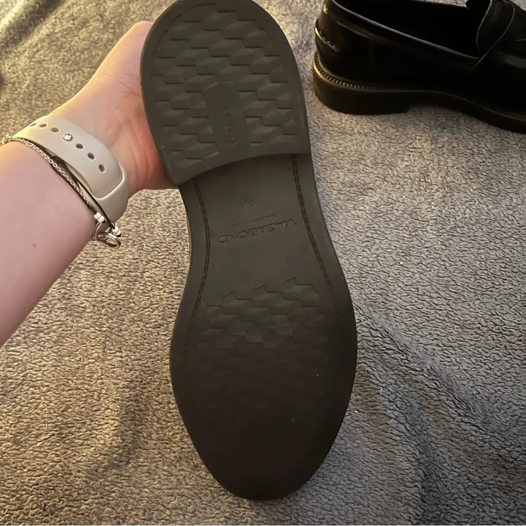 Vagabond Shoemakers Kenova Black Leather Loafers size 39 - Image 9