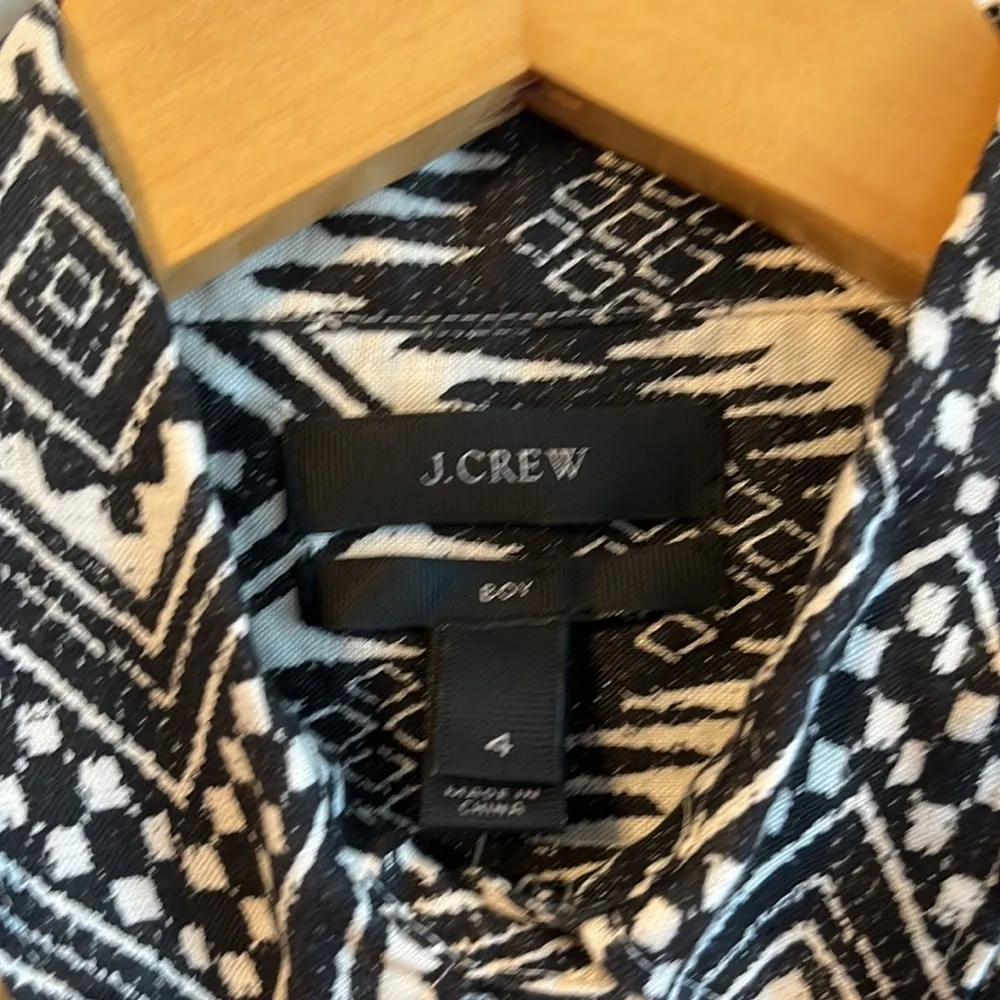 J.Crew ‘Boy’ Southwestern Print 100% Linen Long Sleeve Button Down NWT - Image 2