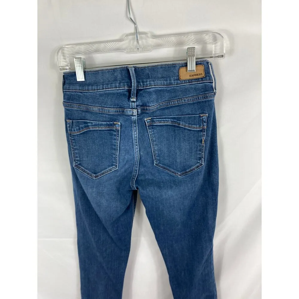 Express Stretch + Performance Cropped Mid Rise Jegging Size 2 - Image 5