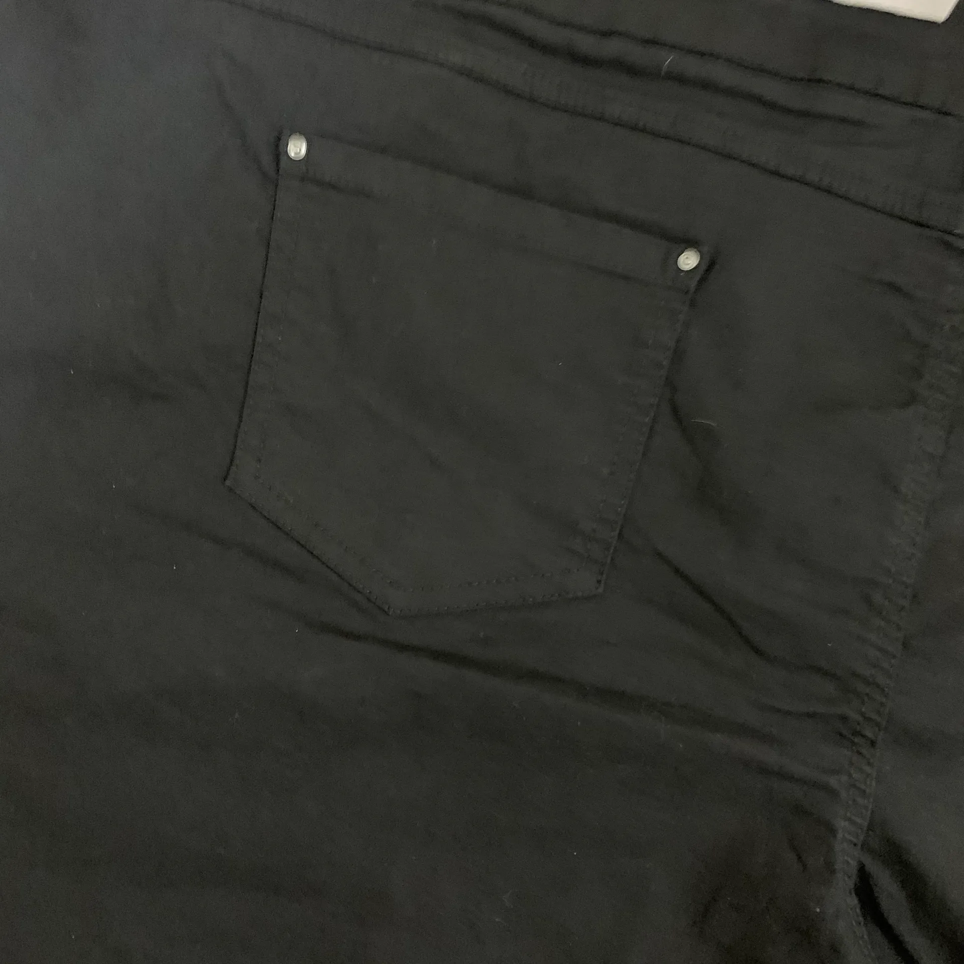 Black 5 Pocket Pull On Denim Shorts - Image 9