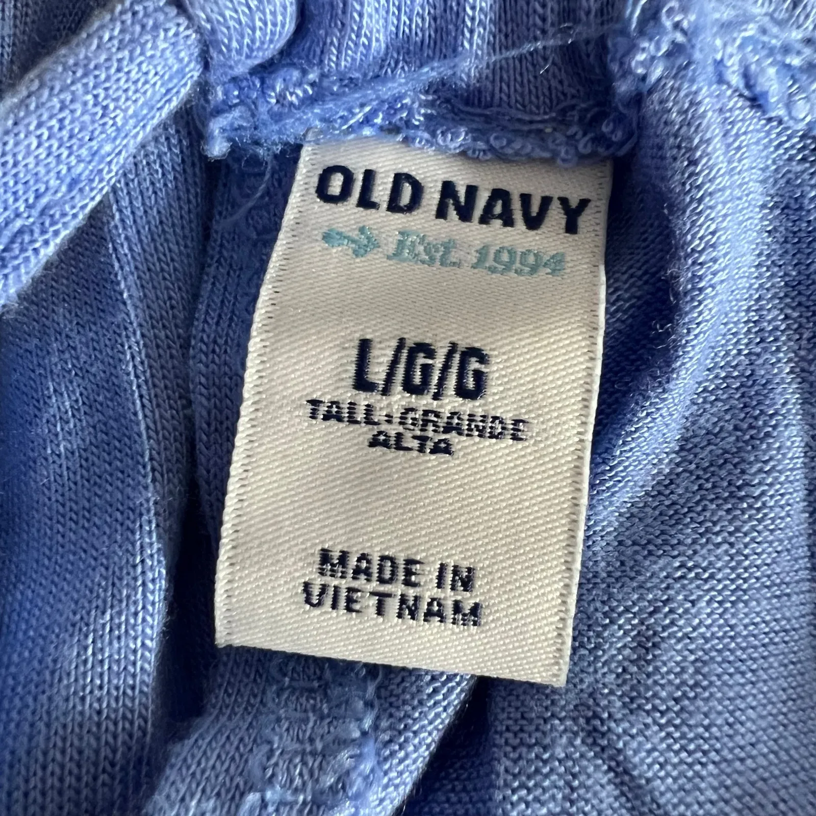 Old Navy Womens Blouson Dress Sleeveless Halter Top Knee Length Blue Large - Image 8