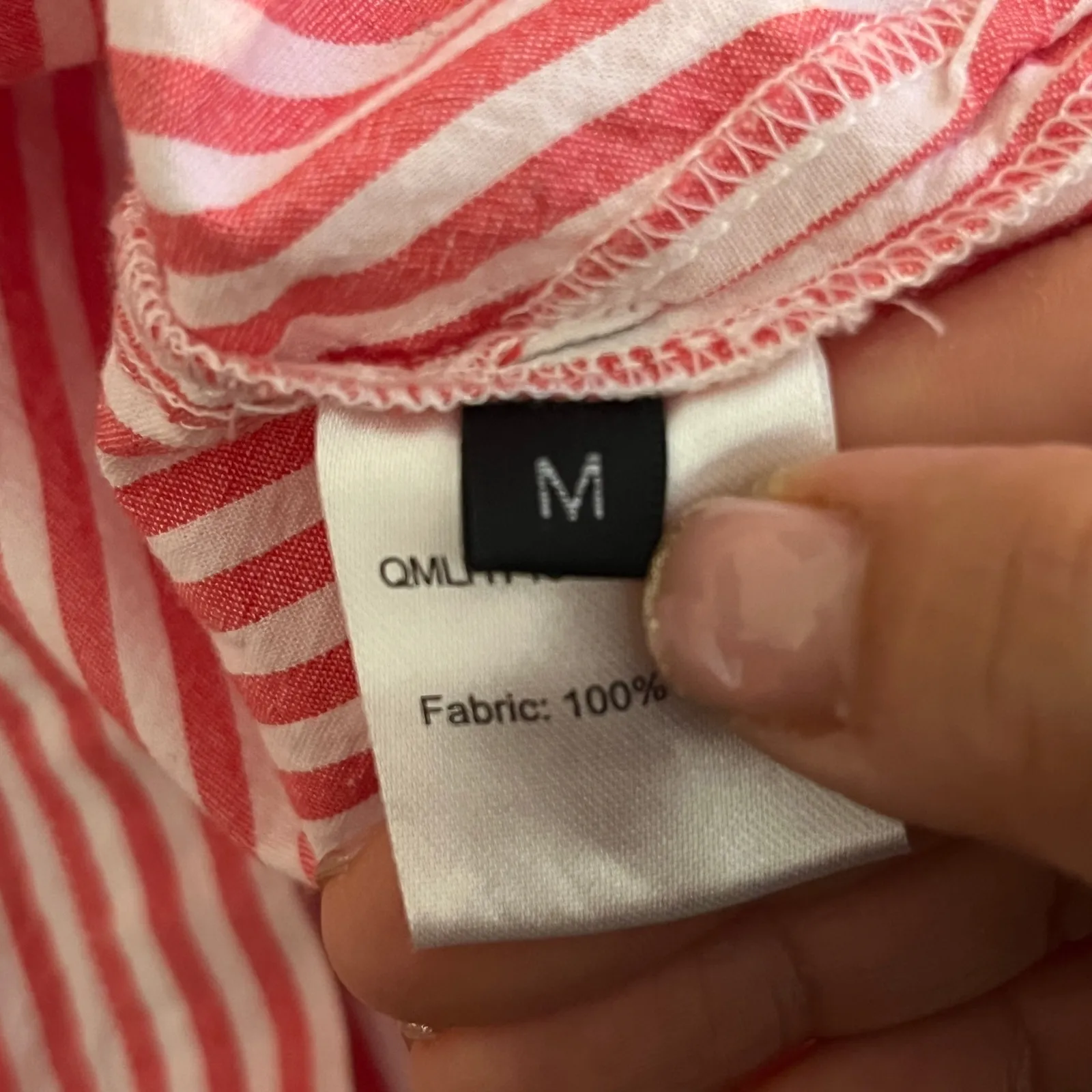 Chouyatou Striped Cotton Maxi Shirt Dress Boho Casual Women Blue White Medium Red - Image 7