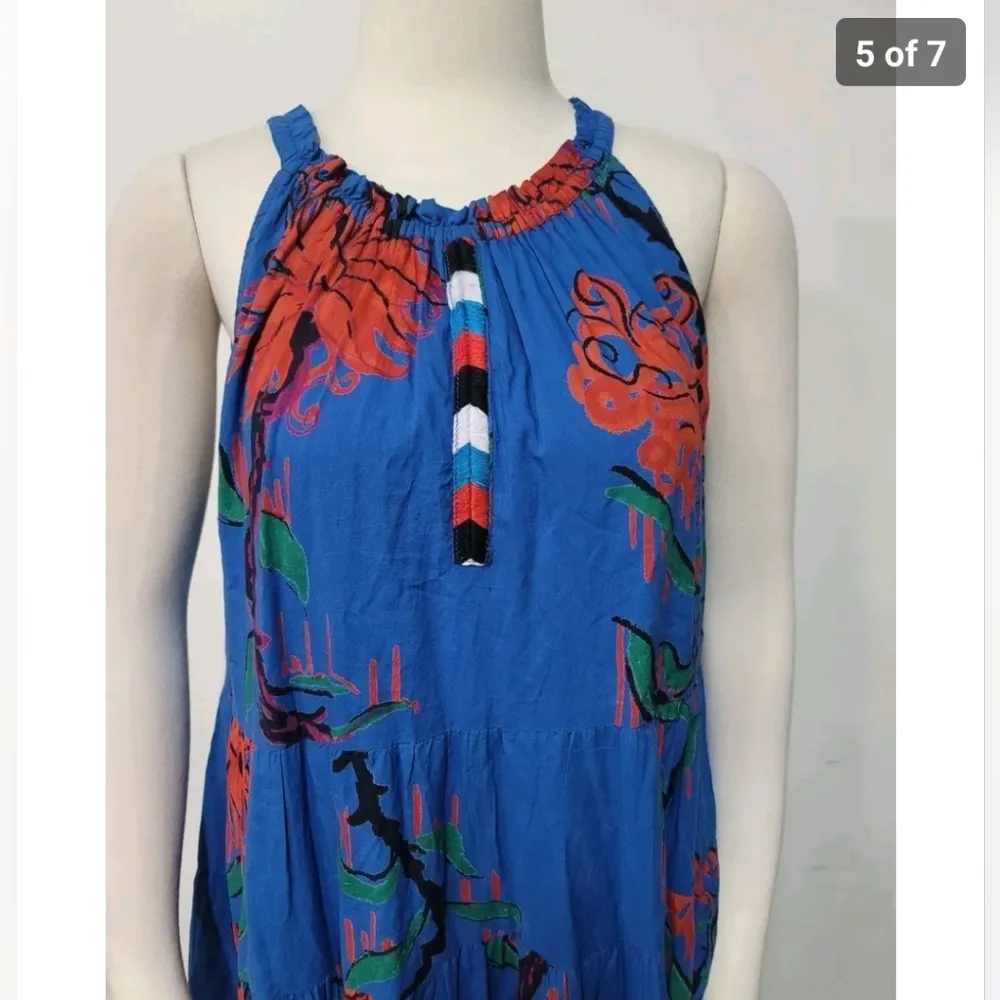 Anthropologie Ro's Garden Valley Halter Cover-Up Maxi Dress Size M - Image 3