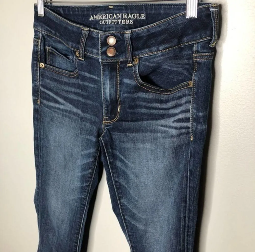 American eagle artist dark wash cropped jeans - Image 2