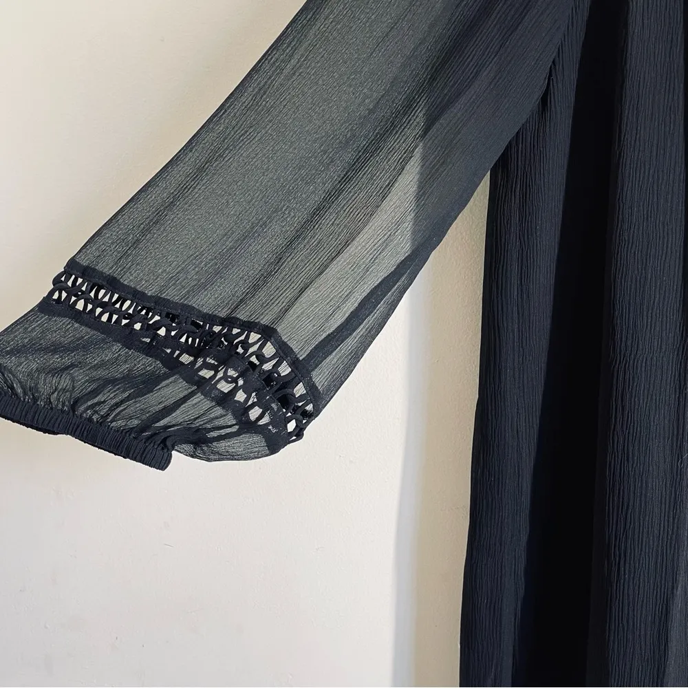 Apiece Apart La Sierra Silk Shift Dress Black size XS - Image 9