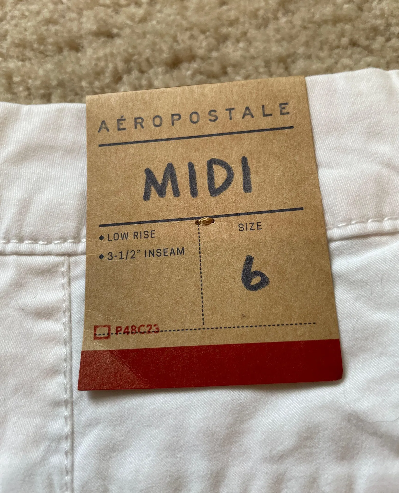 White Midi Shorts - Image 3