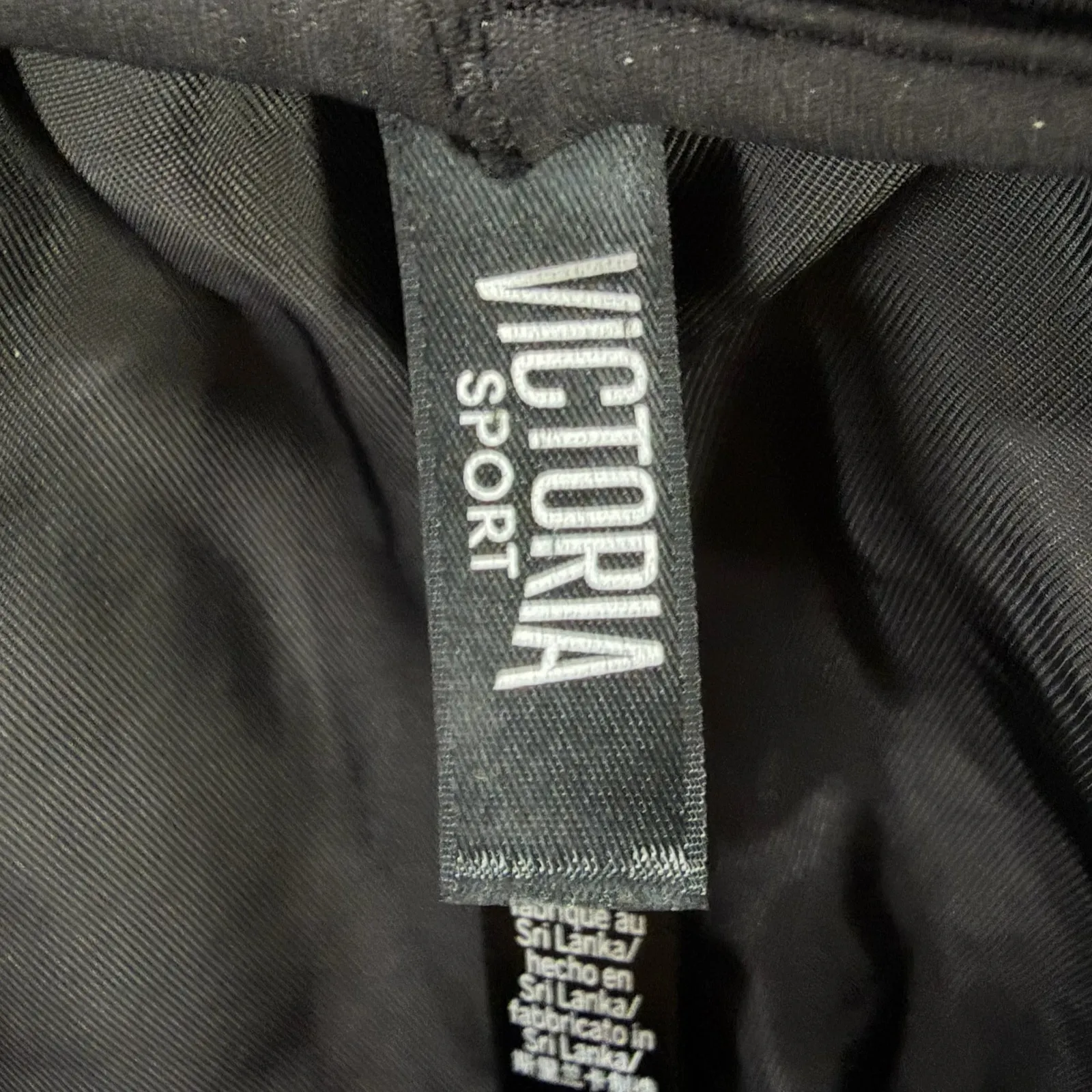 Victorias Secret Sport Pants Womens L Black Sequined Sparkly Glitter Dark Glam - Image 11