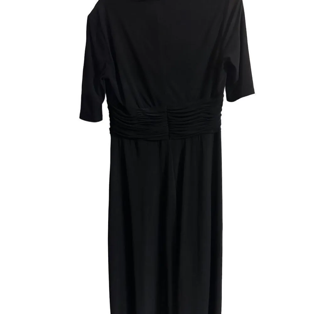 Evan-Picone Black MIDI Dress Size10 - Image 2