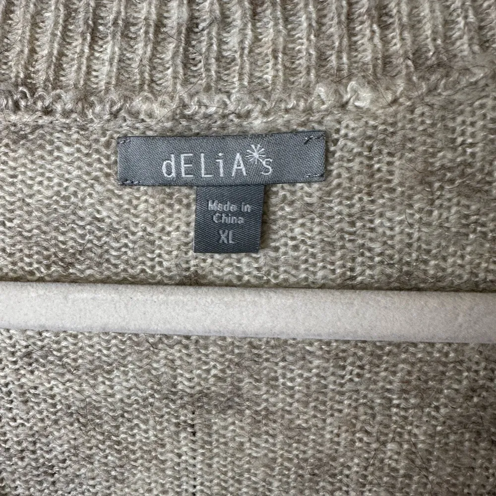 VTG dELiAs Sweater Womens Extra Large V Neck Lightweight Soft Y2K 90s Clueless - Image 3