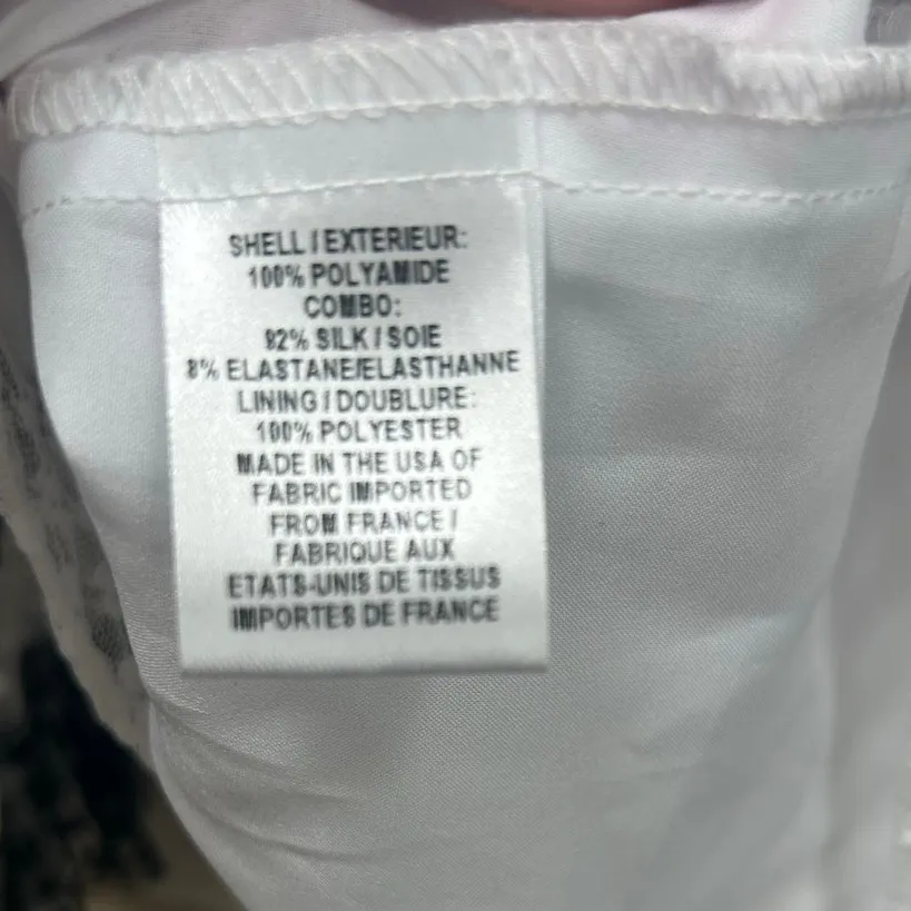 Milly  Gabriella Two Tone Silk Blend Lace Ruffled Blouse size M - Image 10