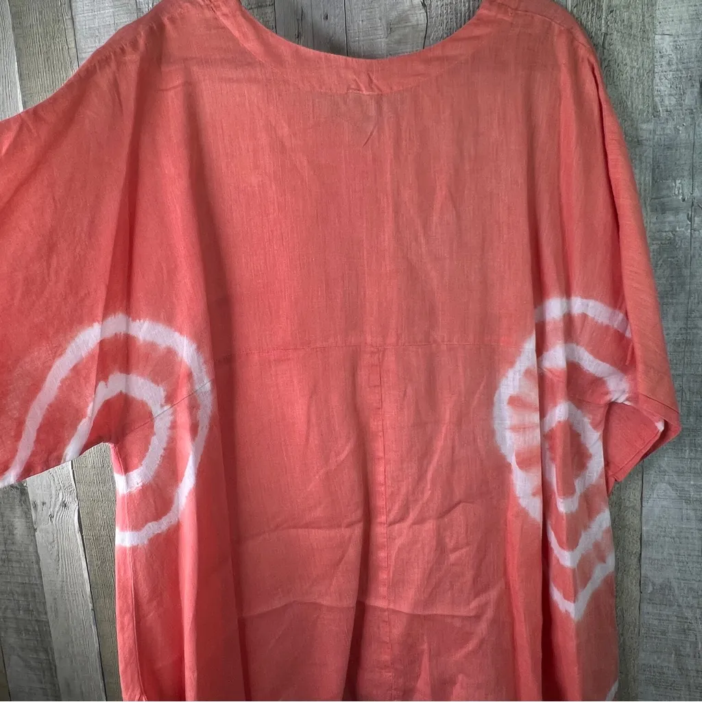 Match Point Linen XL Orange & White Tie Dye V - Image 11
