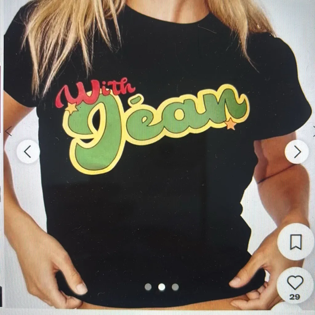 Black “With Jean” T-shirt - Image 6