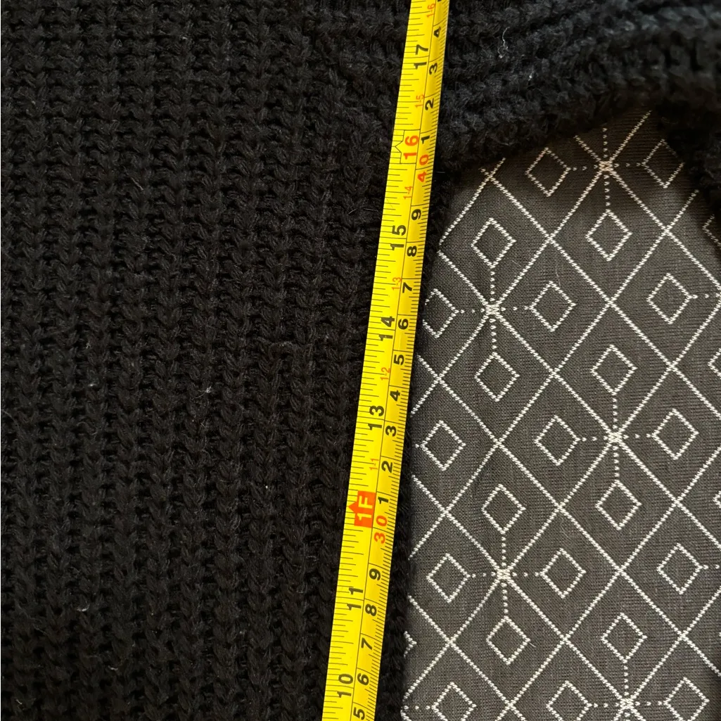 London Fog Women’s Black Ribbed Crewneck Sweater - Image 4