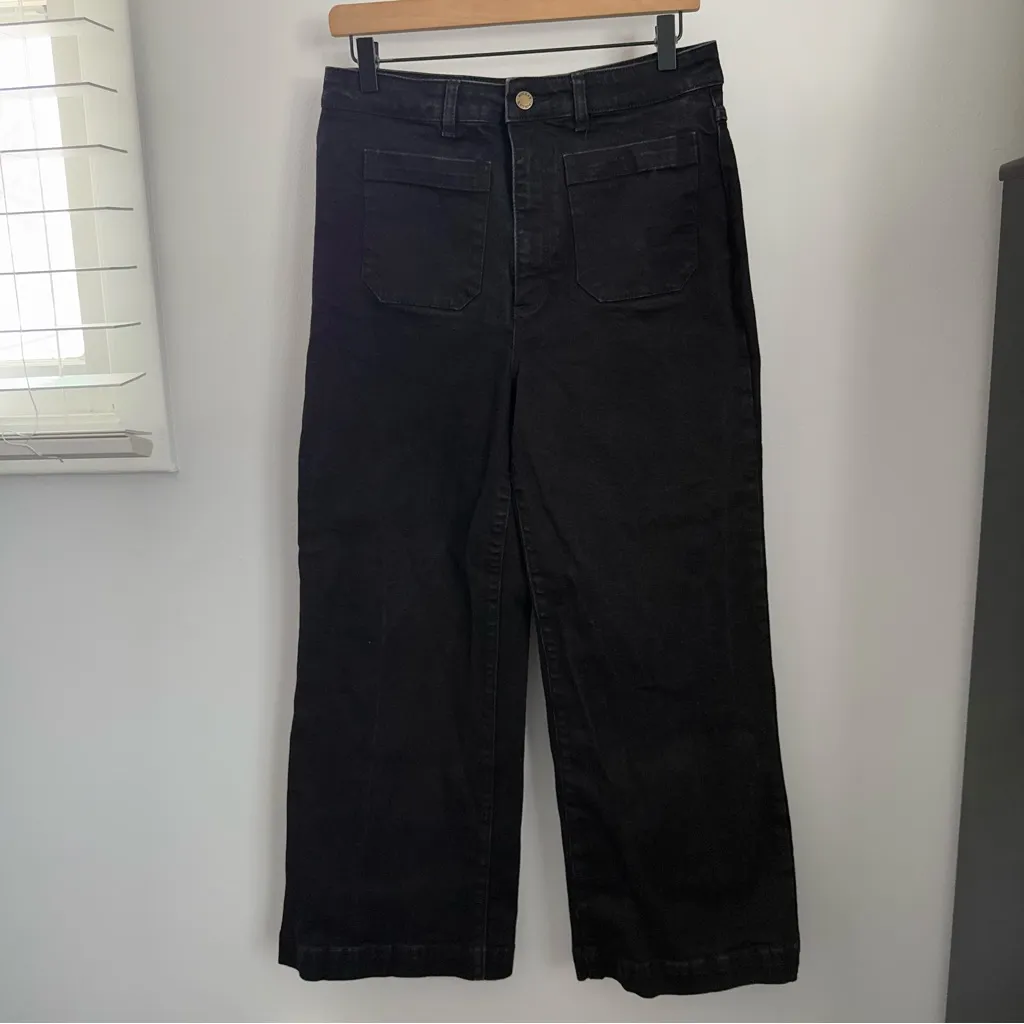 Rolla’s 31 High Rise Wide Leg Jeans Black - Image 3