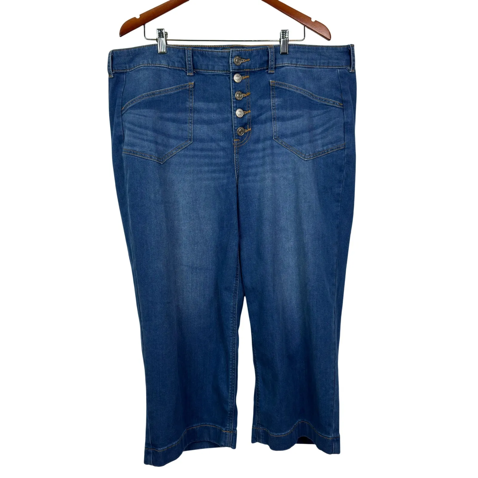 Torrid Crop Wide Leg Lightweight Vintage Stretch High-Rise Jean Size 20 - Image 2