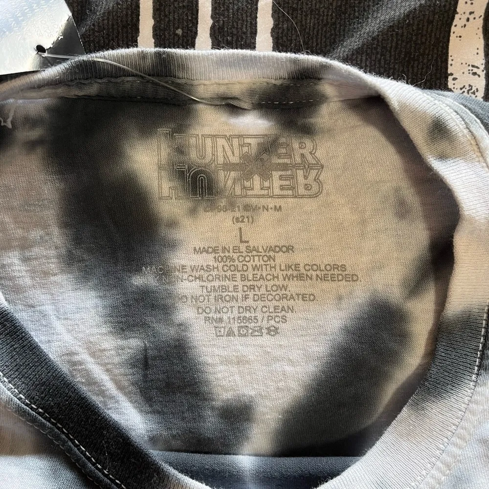 HUNTER ANIME Tie Dye Oversized Graphic Tee Unisex T-Shirt Adult Size L NWT - Image 4
