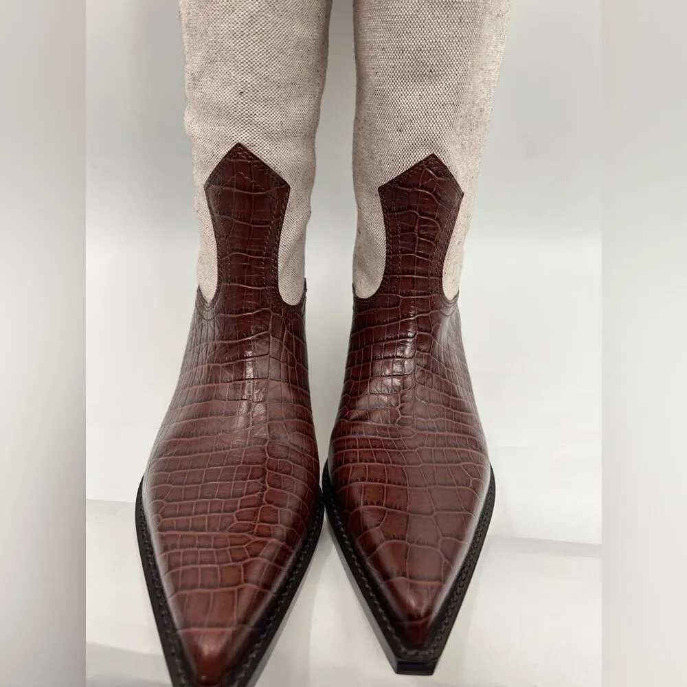 Paris Texas Rosario Boot in Cioccolato Brown Naturale 38 Size 8 - Image 9