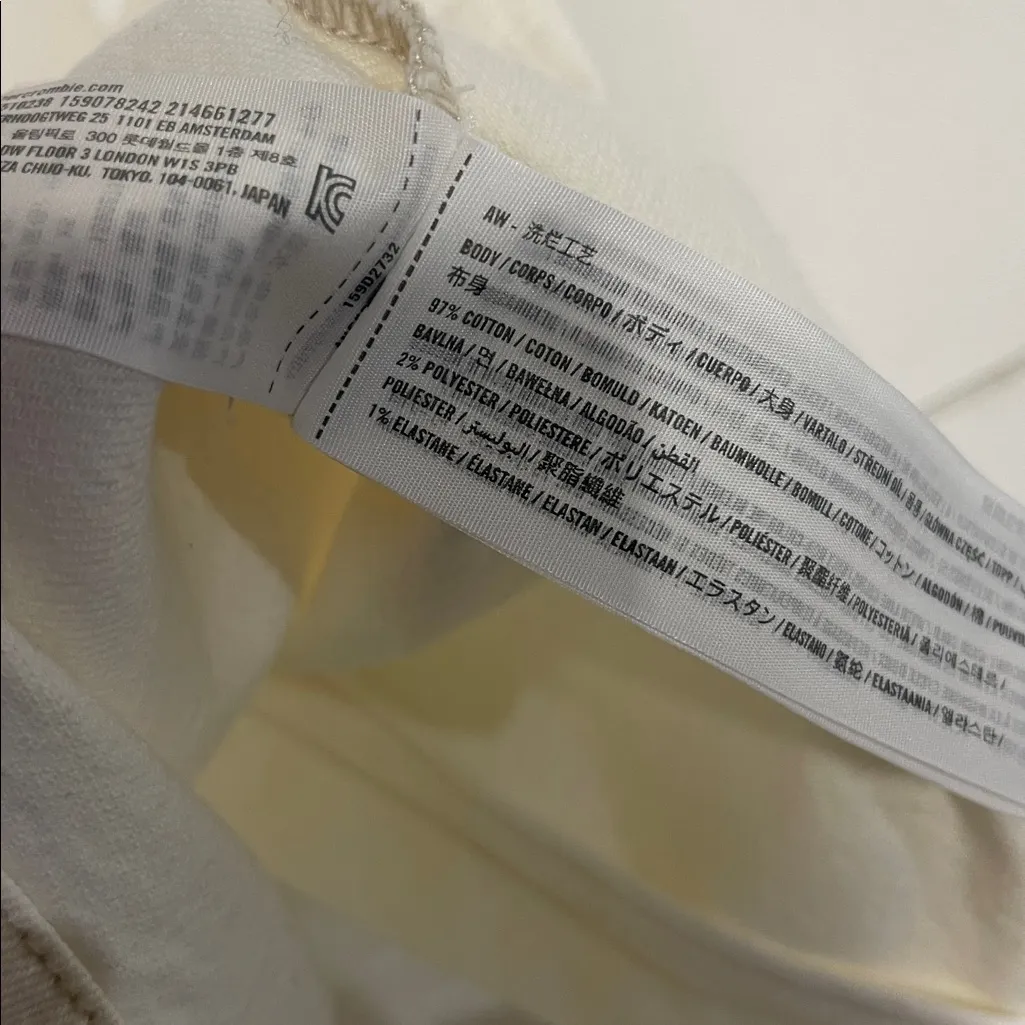 ABERCROMBIE AND FITCH WOMENS WHITE DENIM STRAPLESS MIDI DRESS XS - Image 3