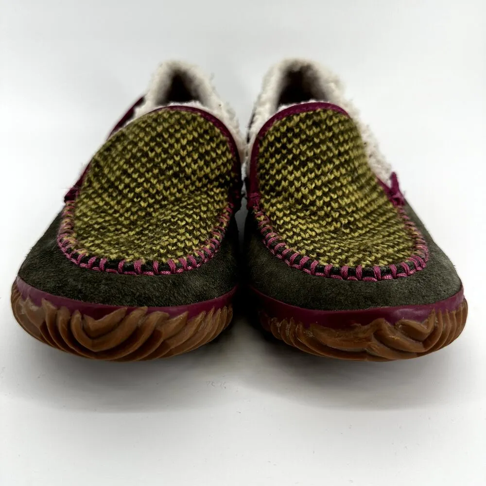 Sorel Tremblant Blanket Winter Slipper Faux Shearling Lined Peatmoss Green 9 - Image 5