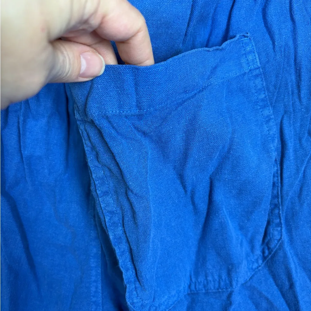 UNIVERSAL THREAD Blue Jumpsuit with Cut Out Back Linen - Image 10