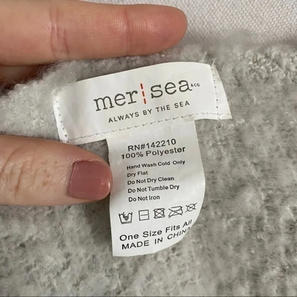 Mer Sea • Grey Ombré Cozy Large Scarf Gray - Image 7