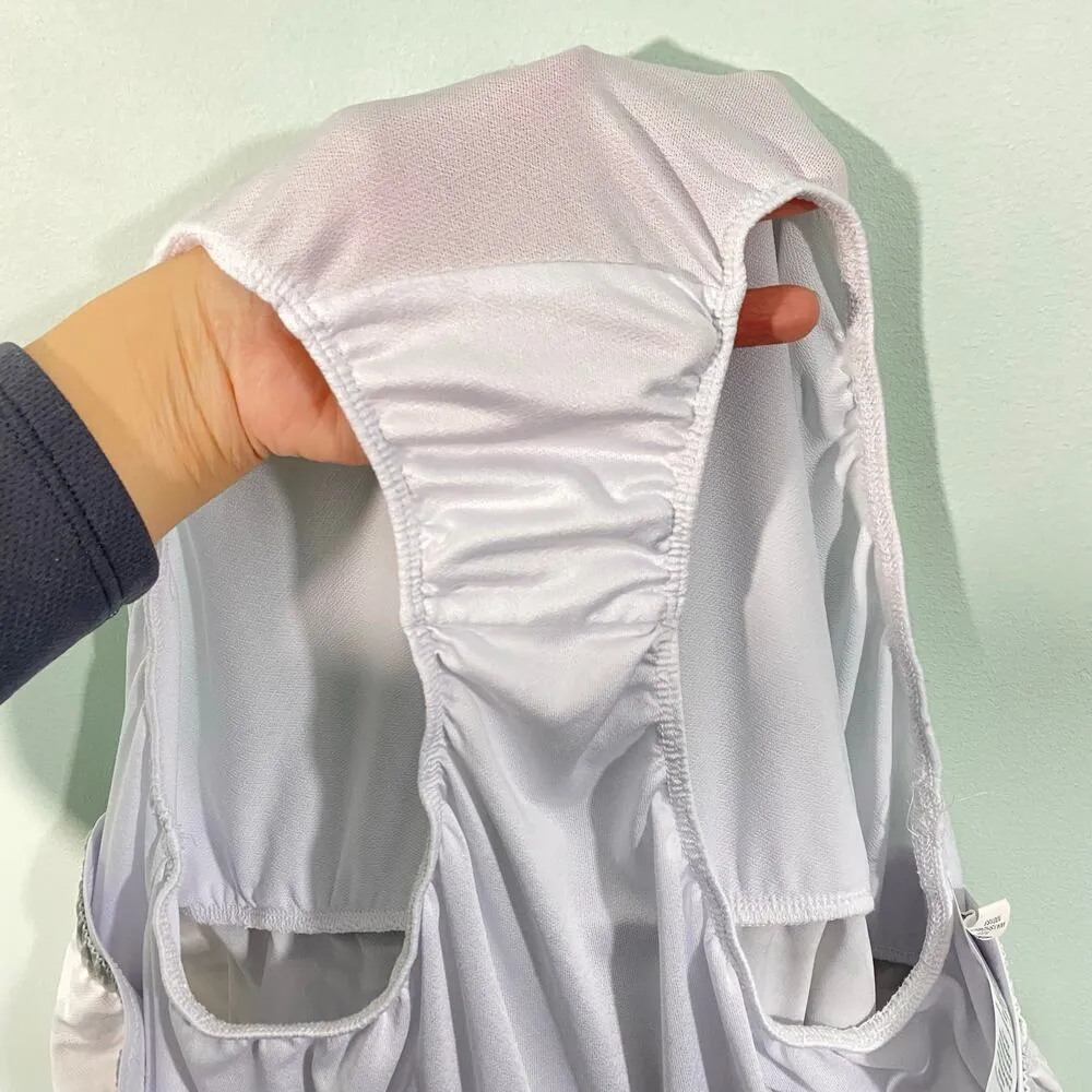 Asics Women's White Camo Pull On Running Shorts With Lining Size XL - Image 6