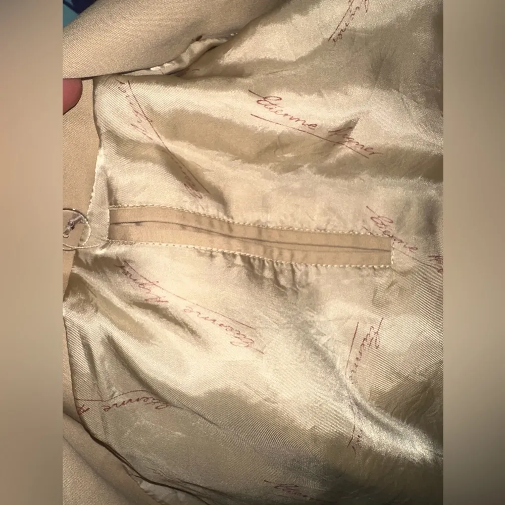 Vintage Etienne Aigner Classic beige  Trench coat with leather buttons Size 10 - Image 15